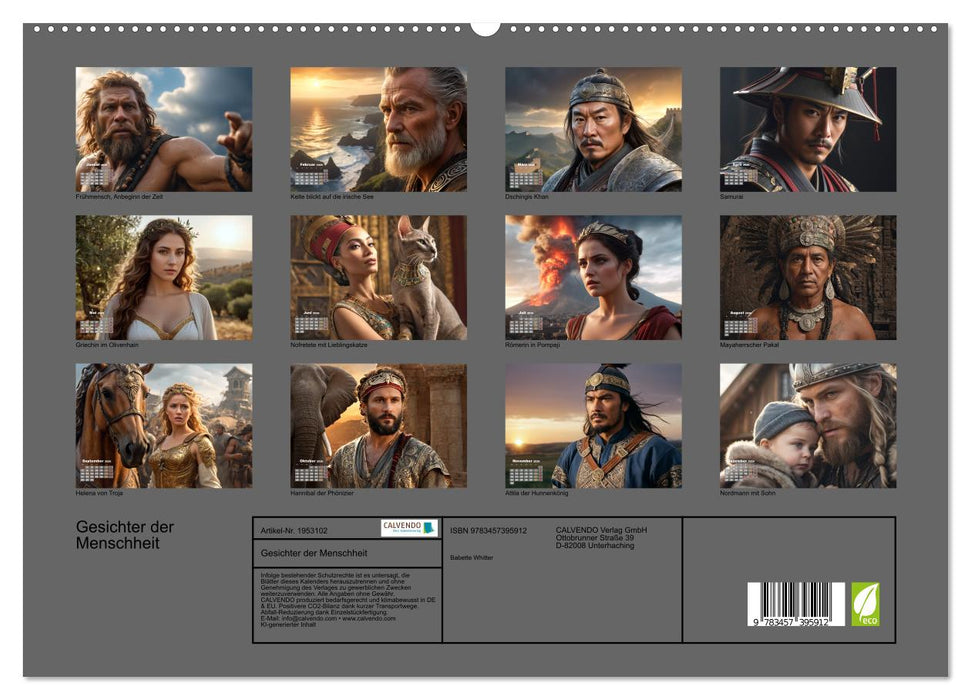 Gesichter der Menschheit (CALVENDO Premium Wandkalender 2026)