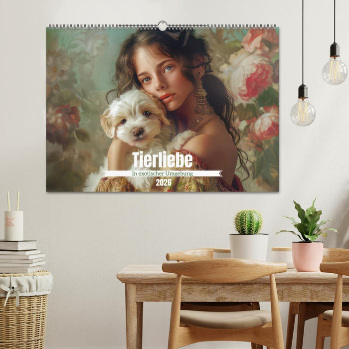 Tierliebe - In exotischer Umgebung (CALVENDO Wandkalender 2026)