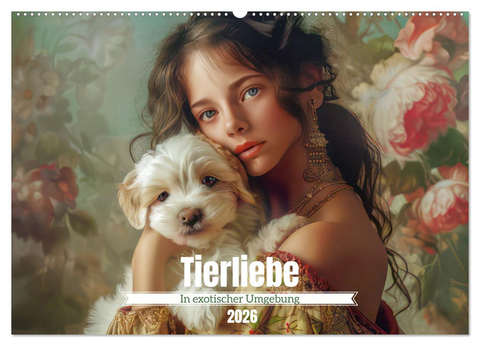 Tierliebe - In exotischer Umgebung (CALVENDO Wandkalender 2026)
