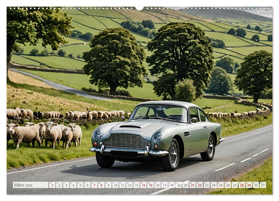 Virtual Classic Cars (CALVENDO Premium Wandkalender 2026)