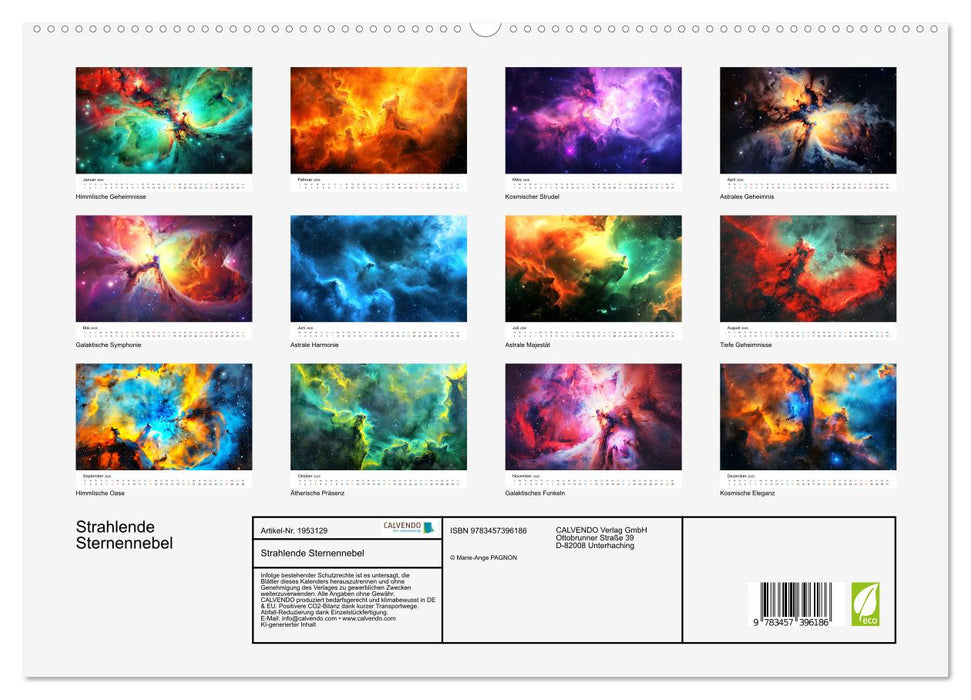 Strahlende Sternennebel (CALVENDO Premium Wandkalender 2026)