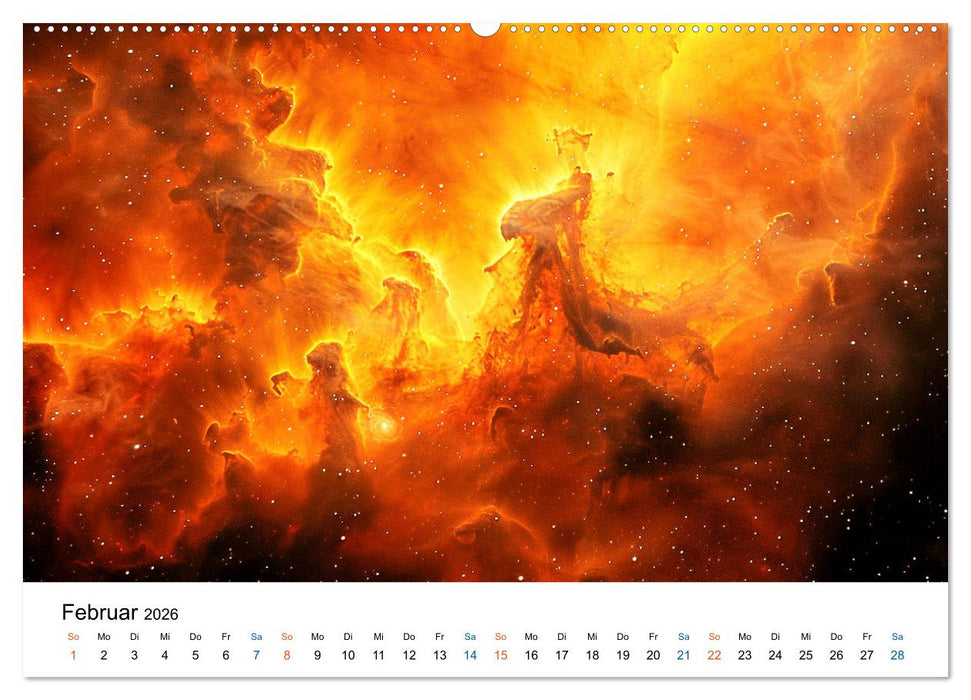 Strahlende Sternennebel (CALVENDO Premium Wandkalender 2026)