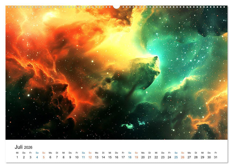 Strahlende Sternennebel (CALVENDO Premium Wandkalender 2026)