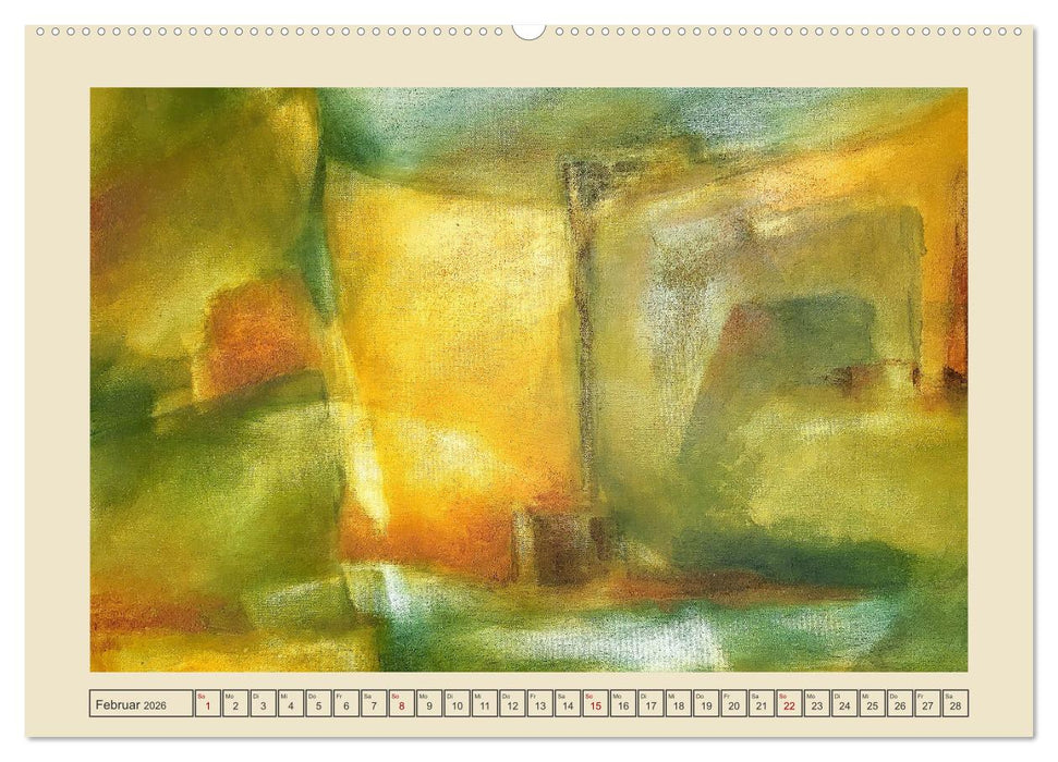 Kaleidoskop in Braun - Abstrakte Malerei in warmen Erdfarben (CALVENDO Premium Wandkalender 2026)