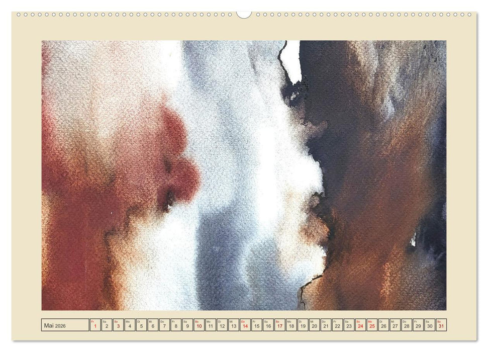 Kaleidoskop in Braun - Abstrakte Malerei in warmen Erdfarben (CALVENDO Premium Wandkalender 2026)