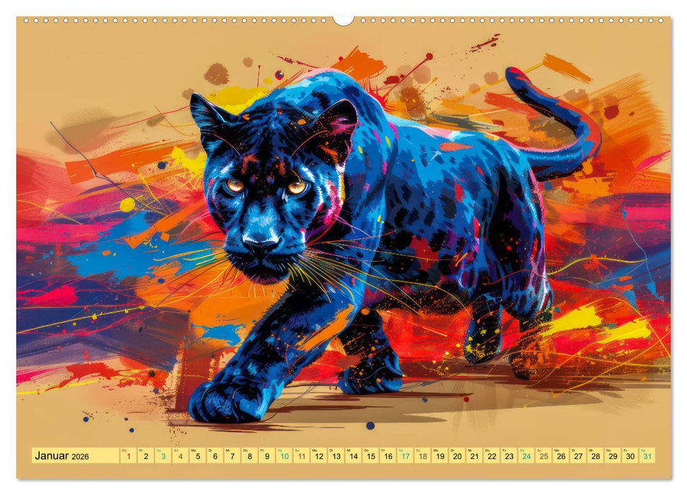 Tiere im Pop Art Kleid (CALVENDO Premium Wandkalender 2026)