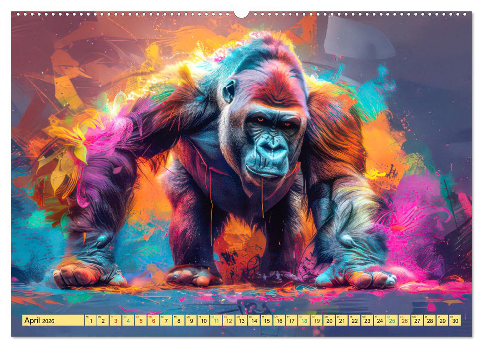 Tiere im Pop Art Kleid (CALVENDO Premium Wandkalender 2026)