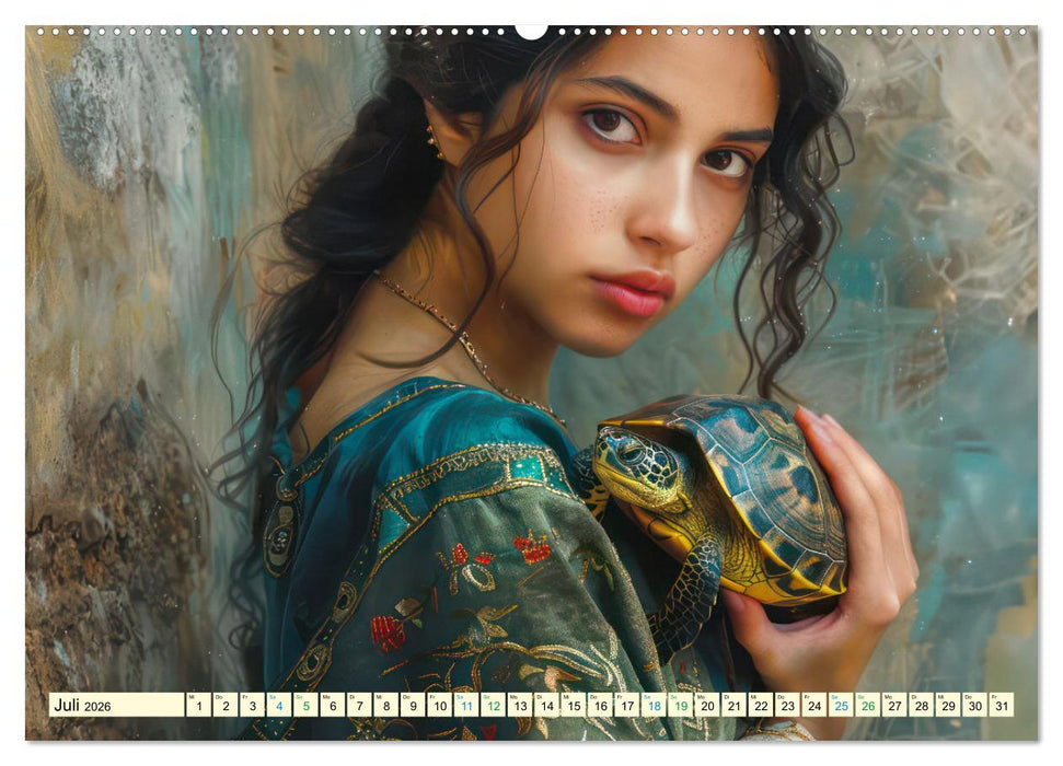 Tierliebe - In exotischer Umgebung (CALVENDO Premium Wandkalender 2026)