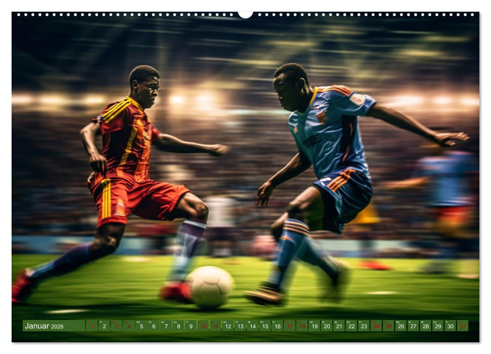 Fußball - Dynamik am Ball (CALVENDO Premium Wandkalender 2026)