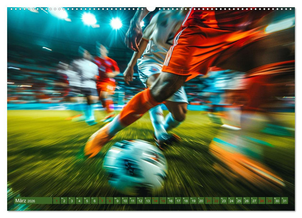 Fußball - Dynamik am Ball (CALVENDO Premium Wandkalender 2026)