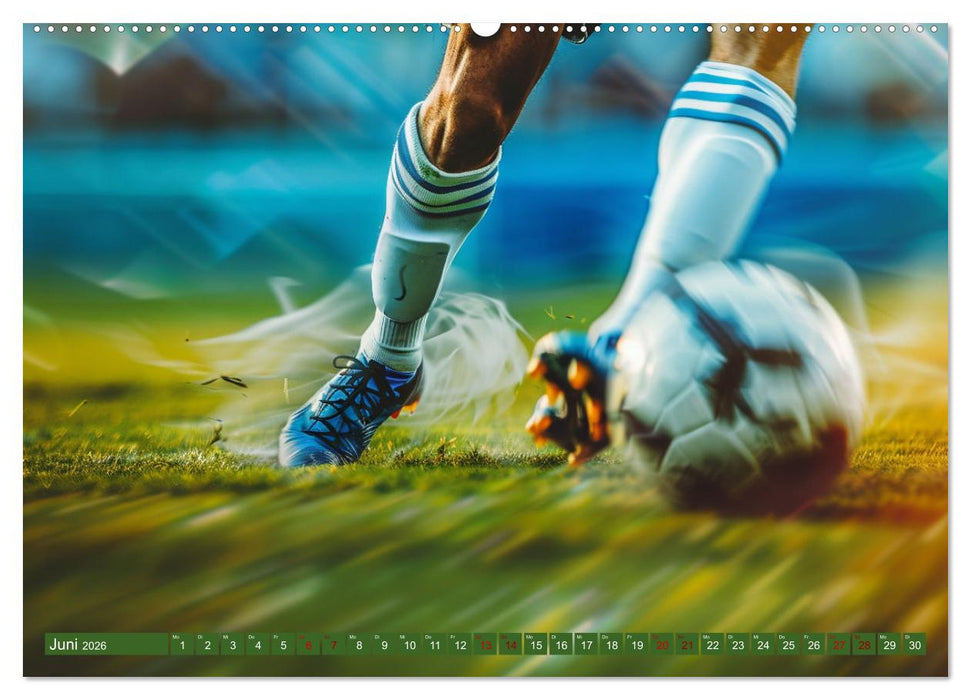 Fußball - Dynamik am Ball (CALVENDO Premium Wandkalender 2026)