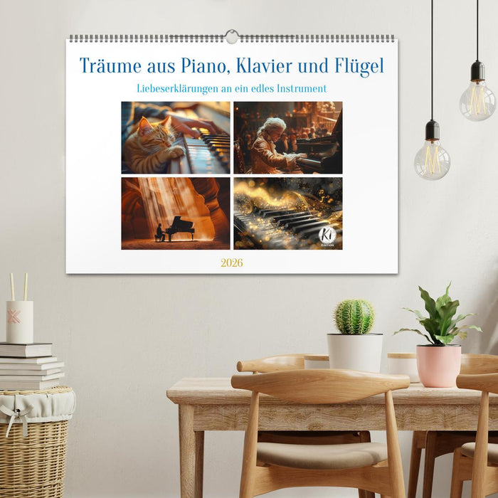 Träume aus Piano, Klavier und Flügel (CALVENDO Wandkalender 2026)