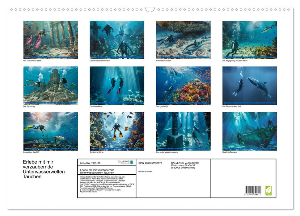 Erlebe mit mir verzaubernde Unterwasserwelten Tauchen (CALVENDO Wandkalender 2026)