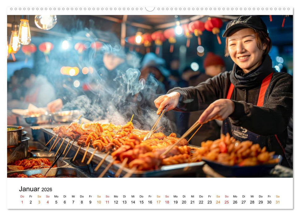 Street Food für Gourmets (CALVENDO Premium Wandkalender 2026)