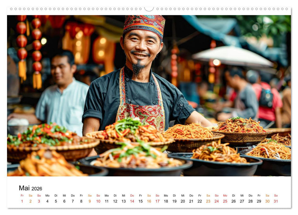 Street Food für Gourmets (CALVENDO Premium Wandkalender 2026)
