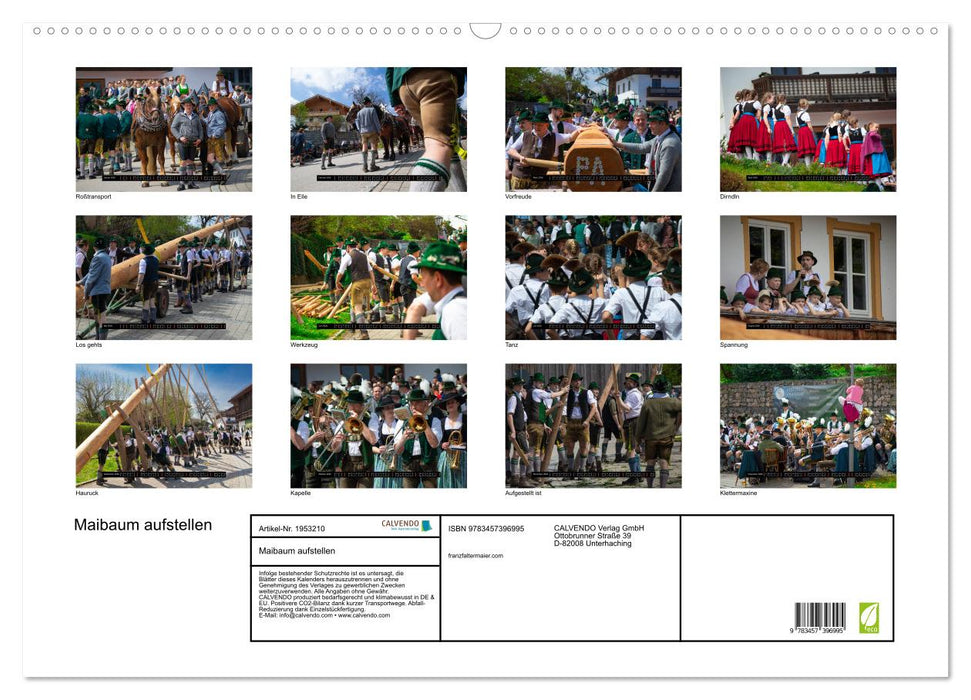Maibaum aufstellen (CALVENDO Wandkalender 2026)