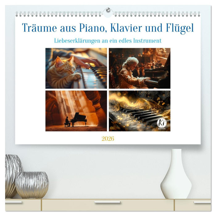 Träume aus Piano, Klavier und Flügel (CALVENDO Premium Wandkalender 2026)