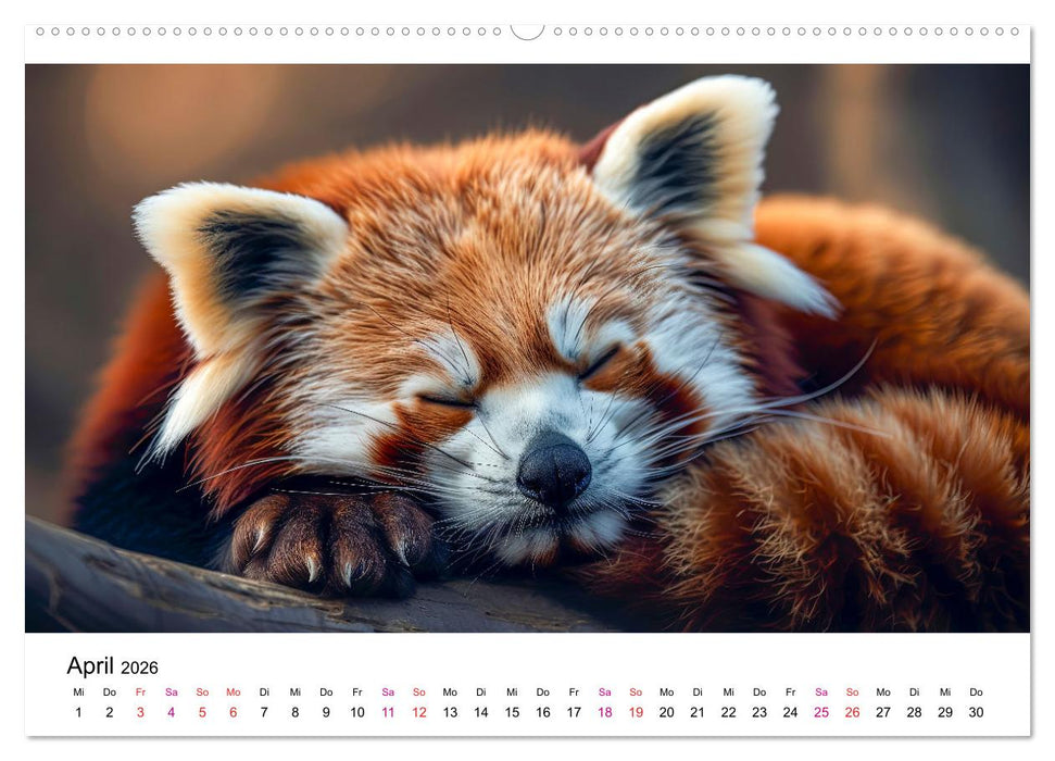 Der Rote Panda (CALVENDO Wandkalender 2026)