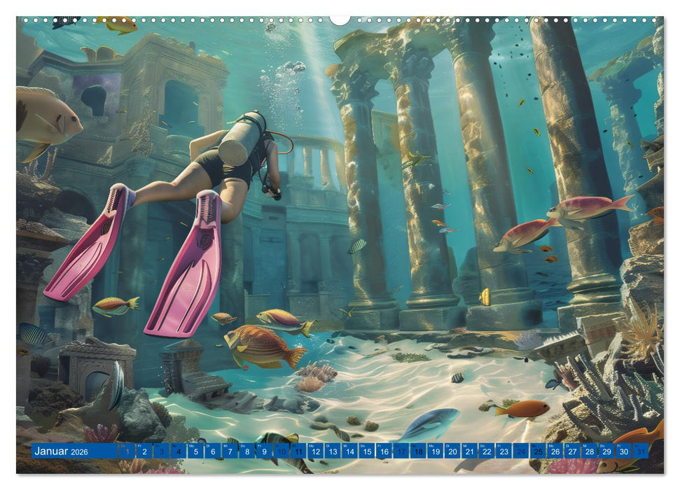 Erlebe mit mir verzaubernde Unterwasserwelten Tauchen (CALVENDO Premium Wandkalender 2026)