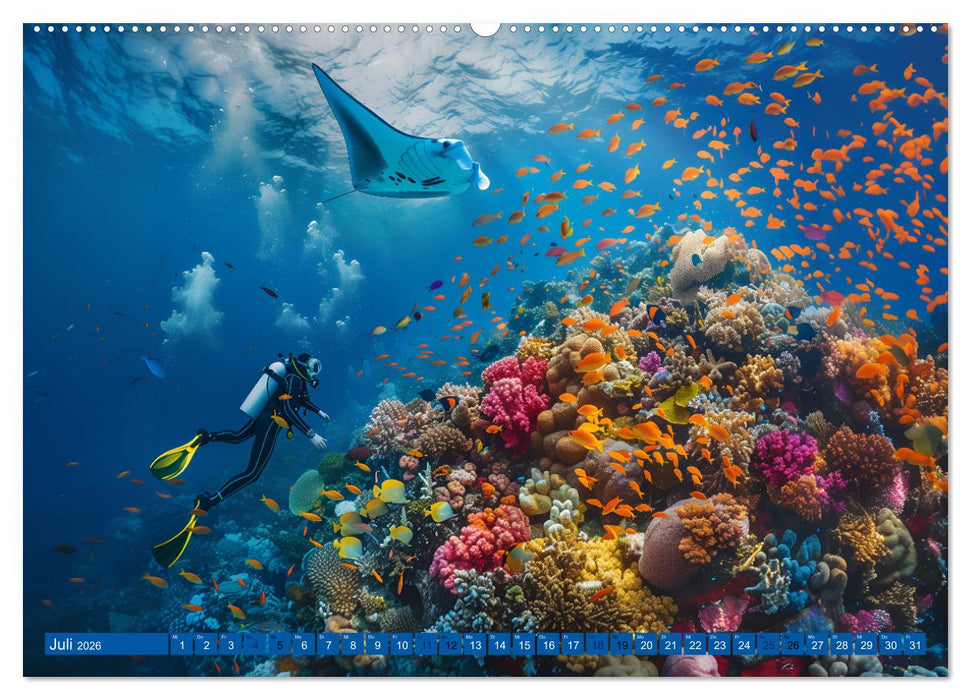 Erlebe mit mir verzaubernde Unterwasserwelten Tauchen (CALVENDO Premium Wandkalender 2026)