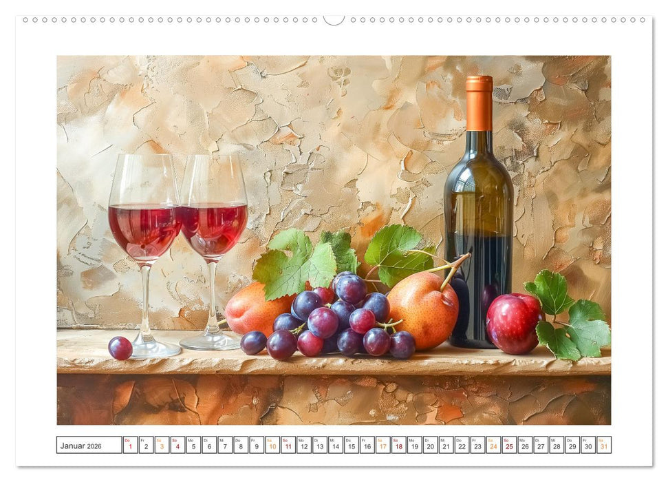 Der Weingenießer (CALVENDO Premium Wandkalender 2026)