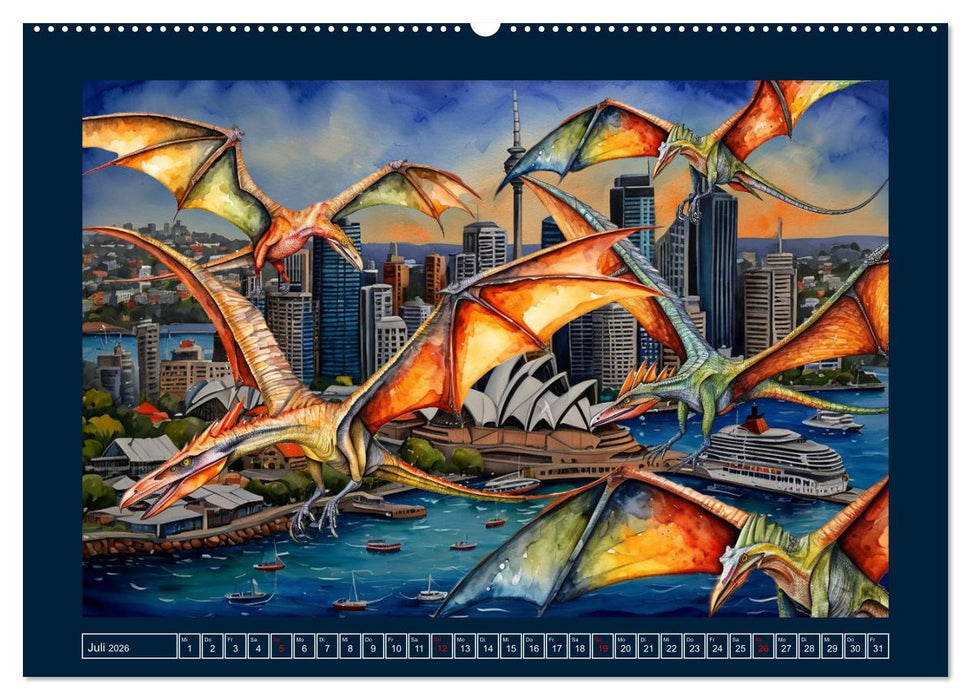 Dinosaurier erobern die Welt zurück (CALVENDO Premium Wandkalender 2026)