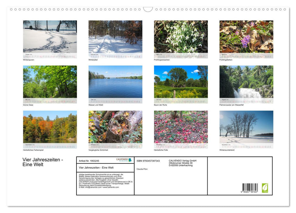 Vier Jahreszeiten - Eine Welt (CALVENDO Wandkalender 2026)