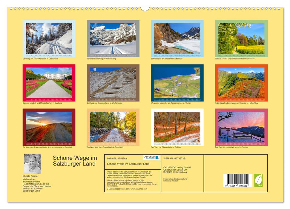 Schöne Wege im Salzburger Land (CALVENDO Premium Wandkalender 2026)