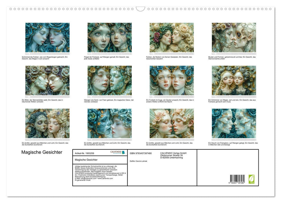 Magische Gesichter (CALVENDO Wandkalender 2026)