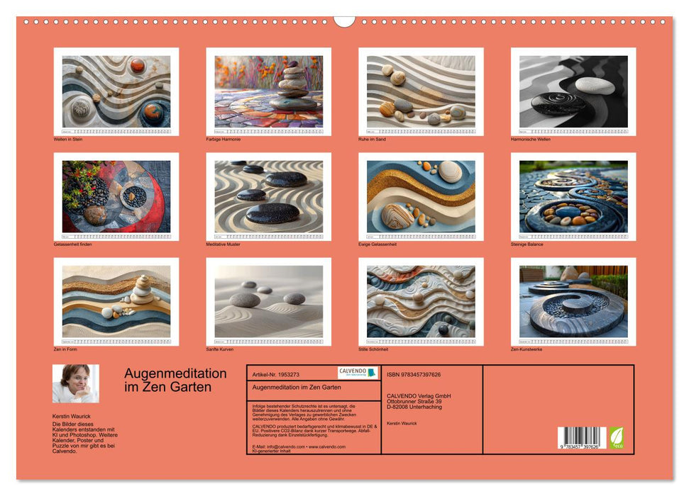 Augenmeditation im Zen Garten (CALVENDO Wandkalender 2026)
