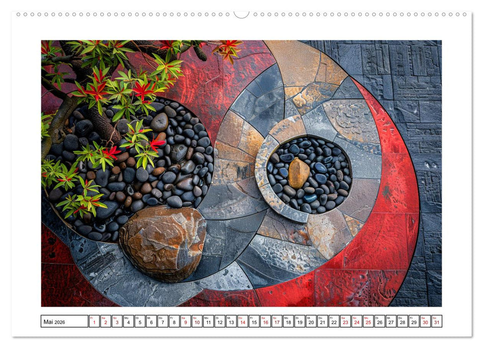 Augenmeditation im Zen Garten (CALVENDO Wandkalender 2026)