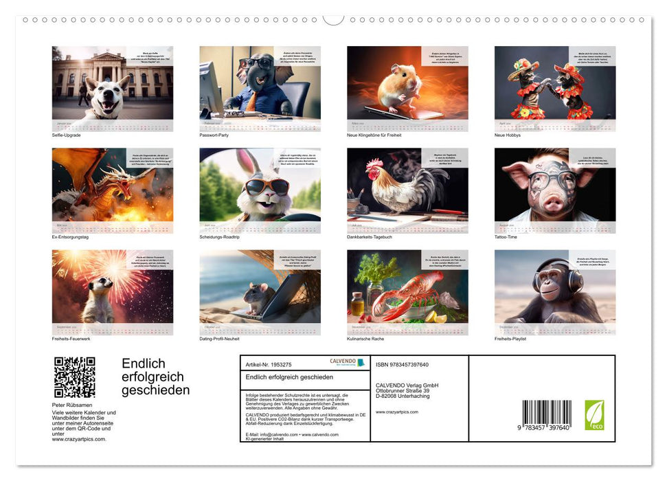 Endlich erfolgreich geschieden (CALVENDO Premium Wandkalender 2026)