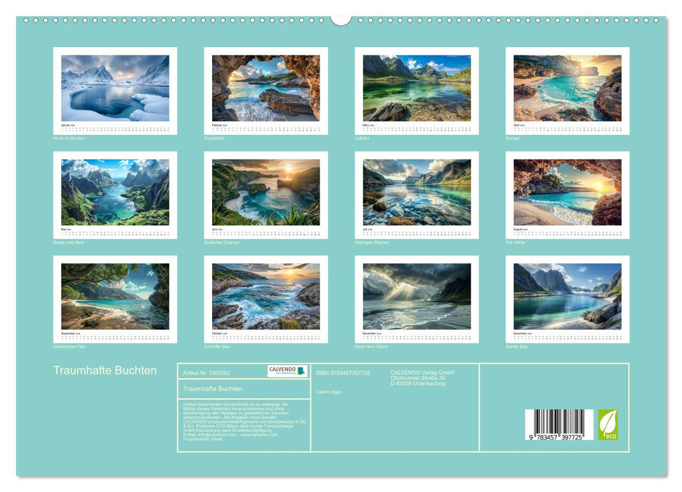 Traumhafte Buchten (CALVENDO Premium Wandkalender 2026)