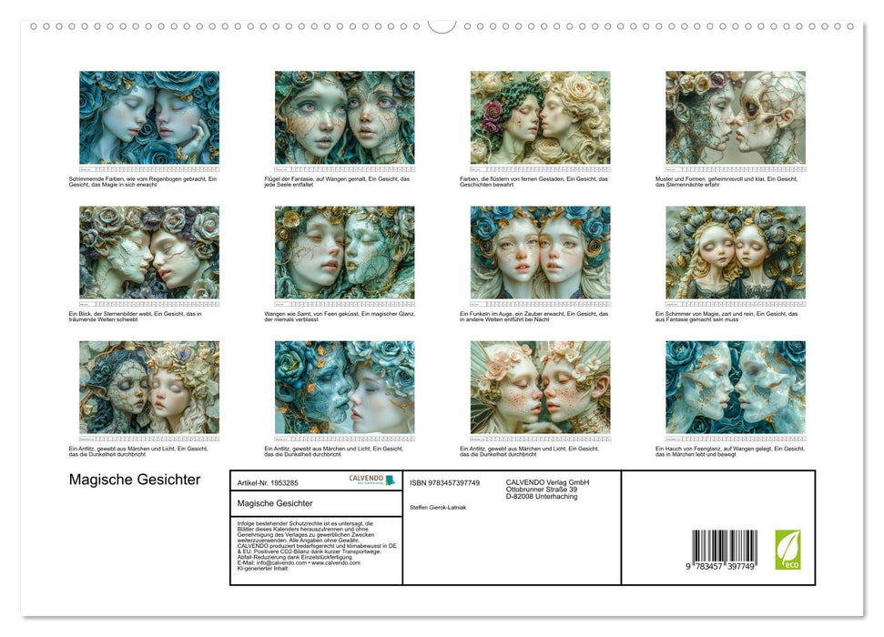 Magische Gesichter (CALVENDO Premium Wandkalender 2026)