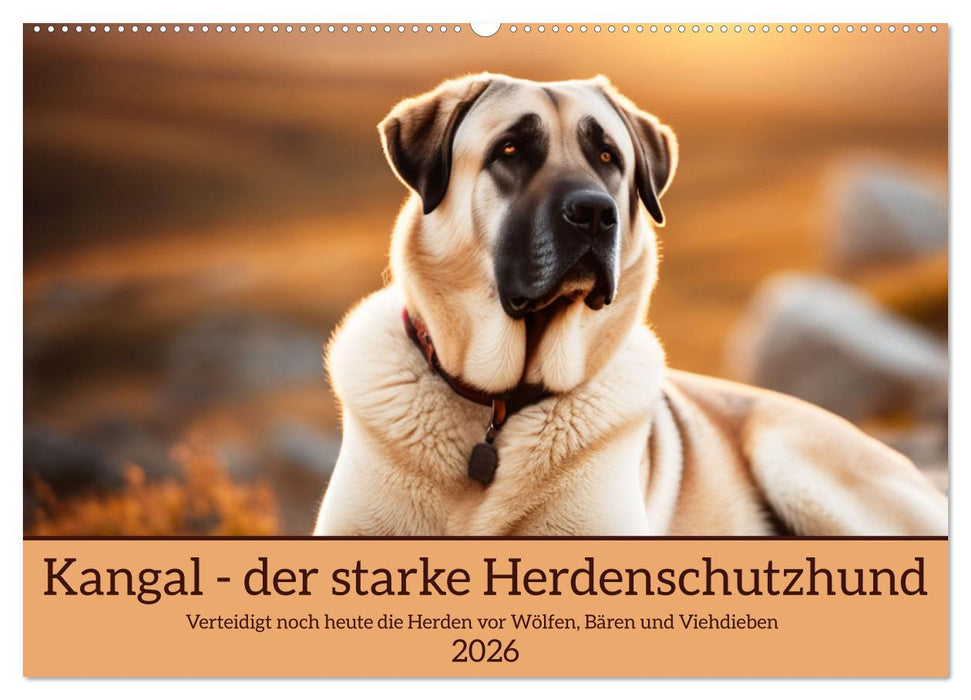 Kangal - der starke Herdenschutzhund (CALVENDO Wandkalender 2026)