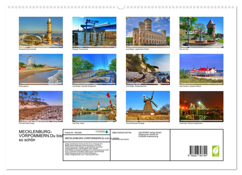 MECKLENBURG-VORPOMMERN.Du bist so schön (CALVENDO Premium Wandkalender 2026)