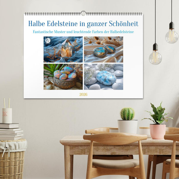 Halbe Edelsteine in ganzer Schönheit (CALVENDO Wandkalender 2026)