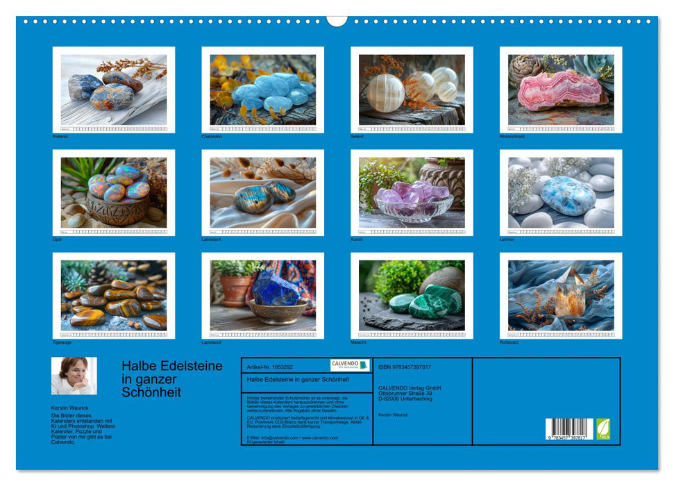 Halbe Edelsteine in ganzer Schönheit (CALVENDO Wandkalender 2026)