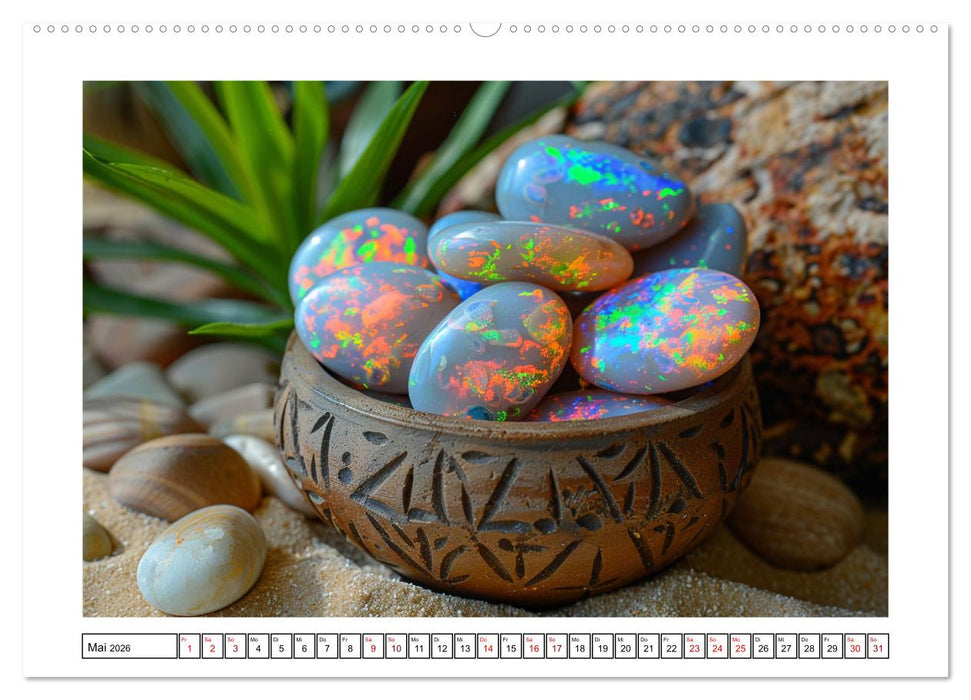 Halbe Edelsteine in ganzer Schönheit (CALVENDO Wandkalender 2026)