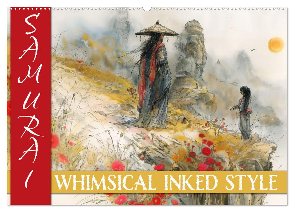 Samurai - whimsical inked style (CALVENDO Wandkalender 2026)