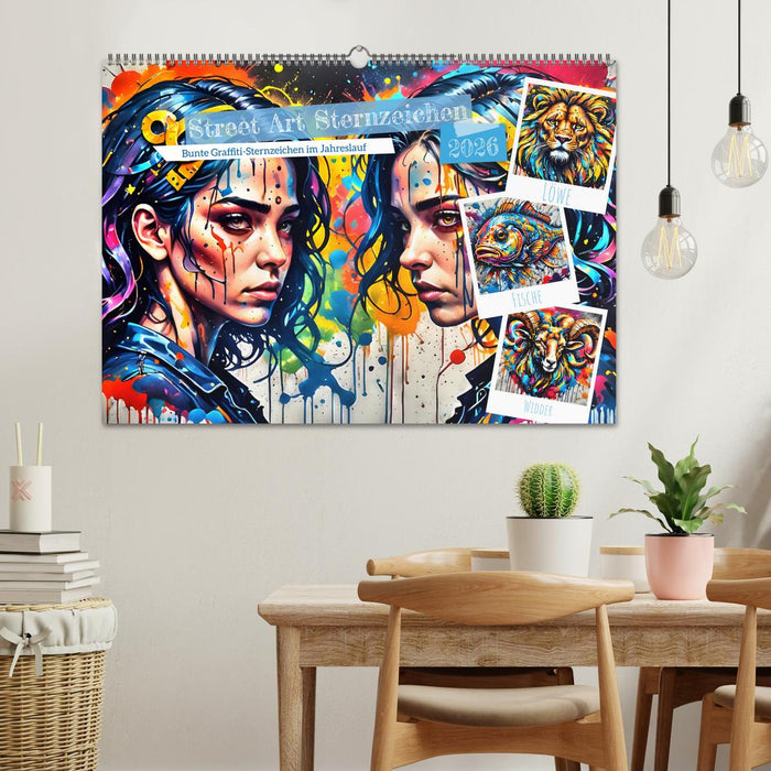 Street Art Sternzeichen (CALVENDO Wandkalender 2026)