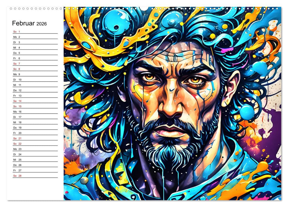 Street Art Sternzeichen (CALVENDO Wandkalender 2026)