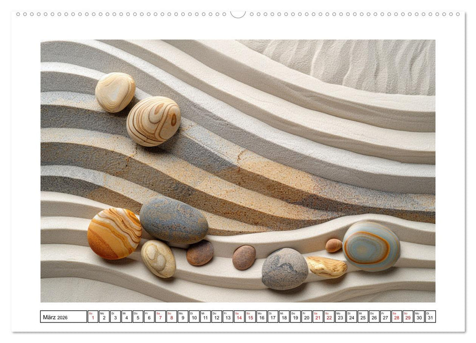 Augenmeditation im Zen Garten (CALVENDO Premium Wandkalender 2026)