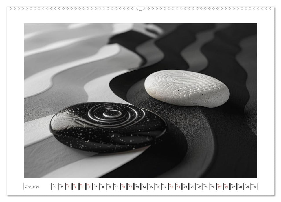Augenmeditation im Zen Garten (CALVENDO Premium Wandkalender 2026)