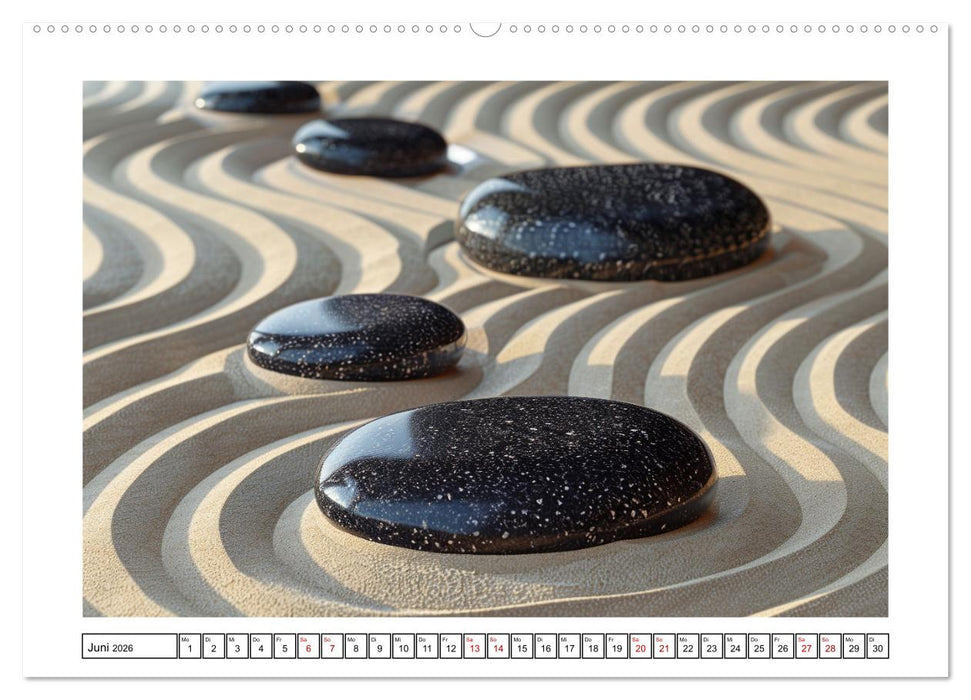 Augenmeditation im Zen Garten (CALVENDO Premium Wandkalender 2026)