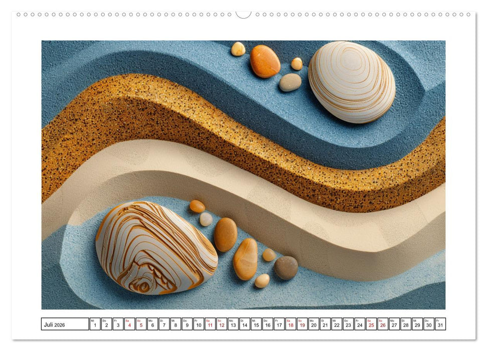 Augenmeditation im Zen Garten (CALVENDO Premium Wandkalender 2026)