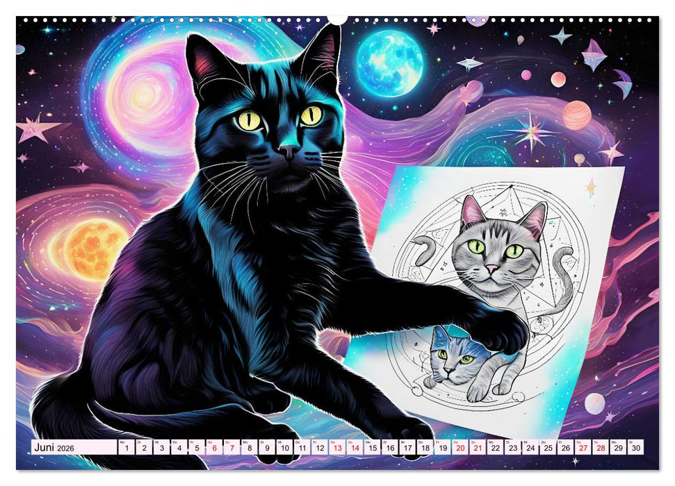 Katzen Schnurrige Künstler (CALVENDO Wandkalender 2026)