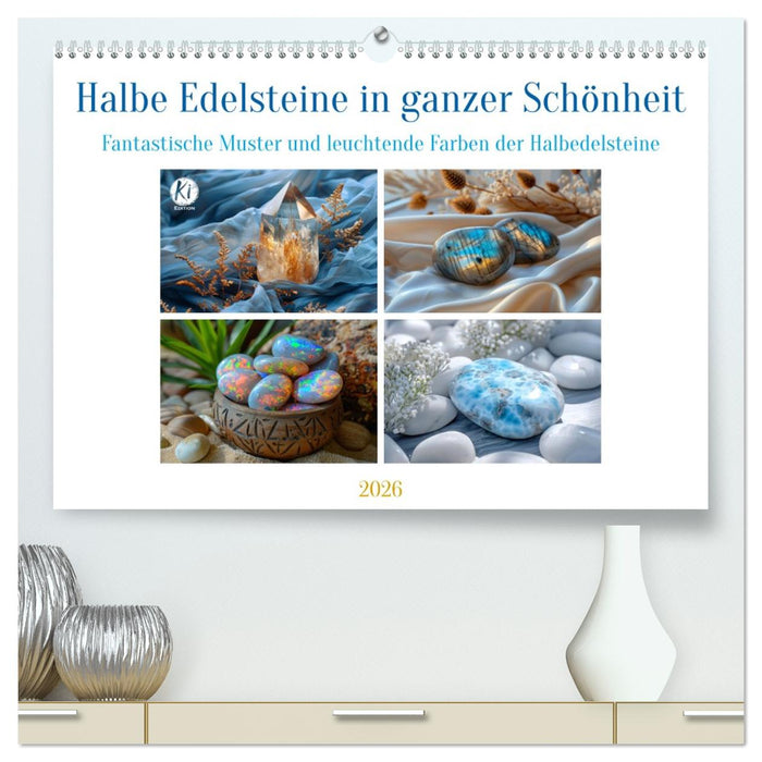 Halbe Edelsteine in ganzer Schönheit (CALVENDO Premium Wandkalender 2026)