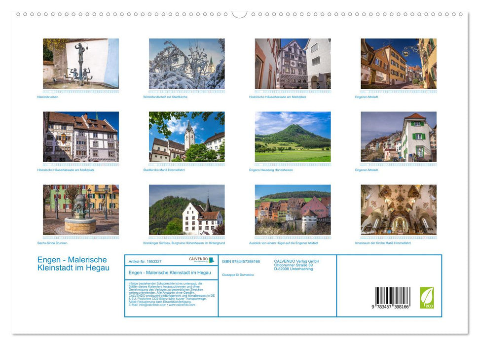Engen - Malerische Kleinstadt im Hegau (CALVENDO Premium Wandkalender 2026)
