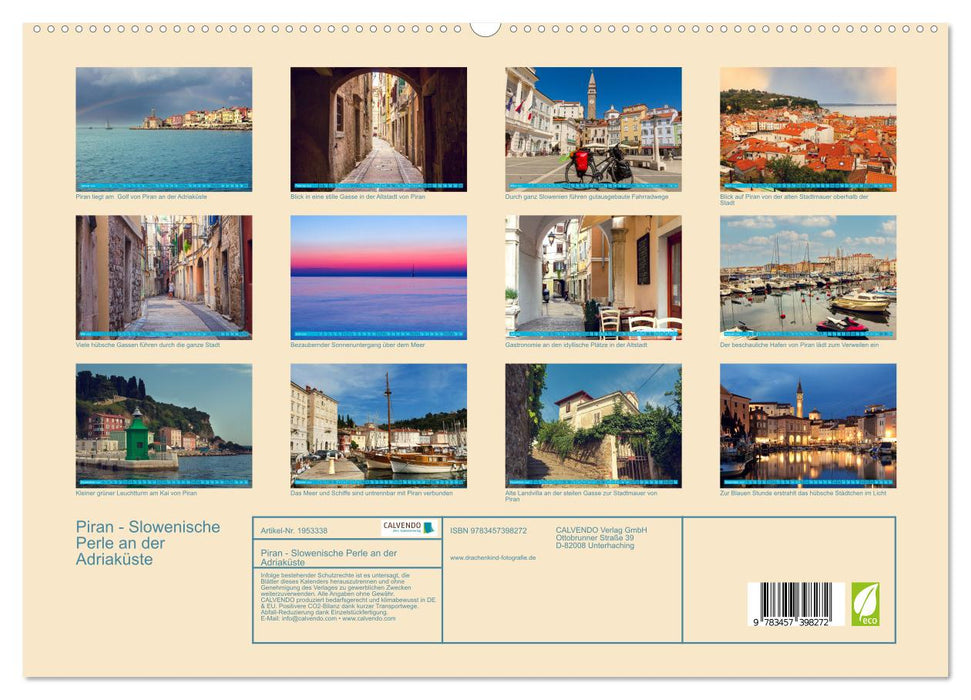 Piran - Slowenische Perle an der Adriaküste (CALVENDO Premium Wandkalender 2026)